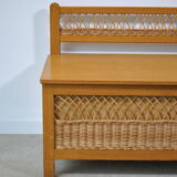 Rattan chest bench 1970