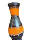 Vintage black/orange fat lava vase