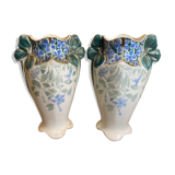 Set of two art-deco vases periwinkle keller and guérin