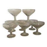 8 anciennes coupes à champagne