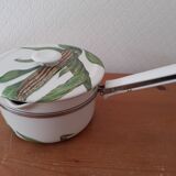 Set of three porcelain pots and pans from Paris- Aluminite Frugier