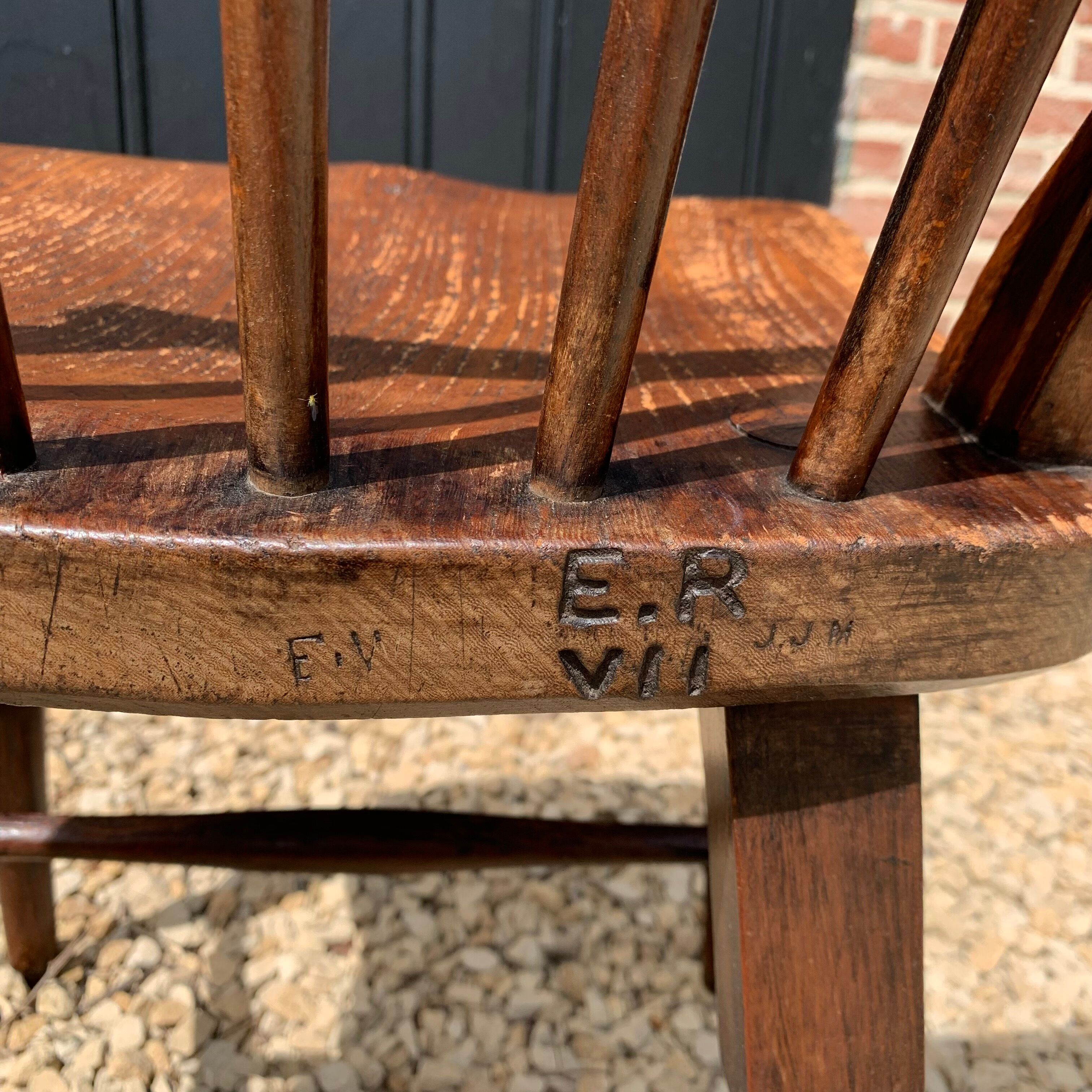 Pair of Windsor chairs stamped