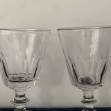 Suite of 5 old Baccarat walking glasses in crystal and glass