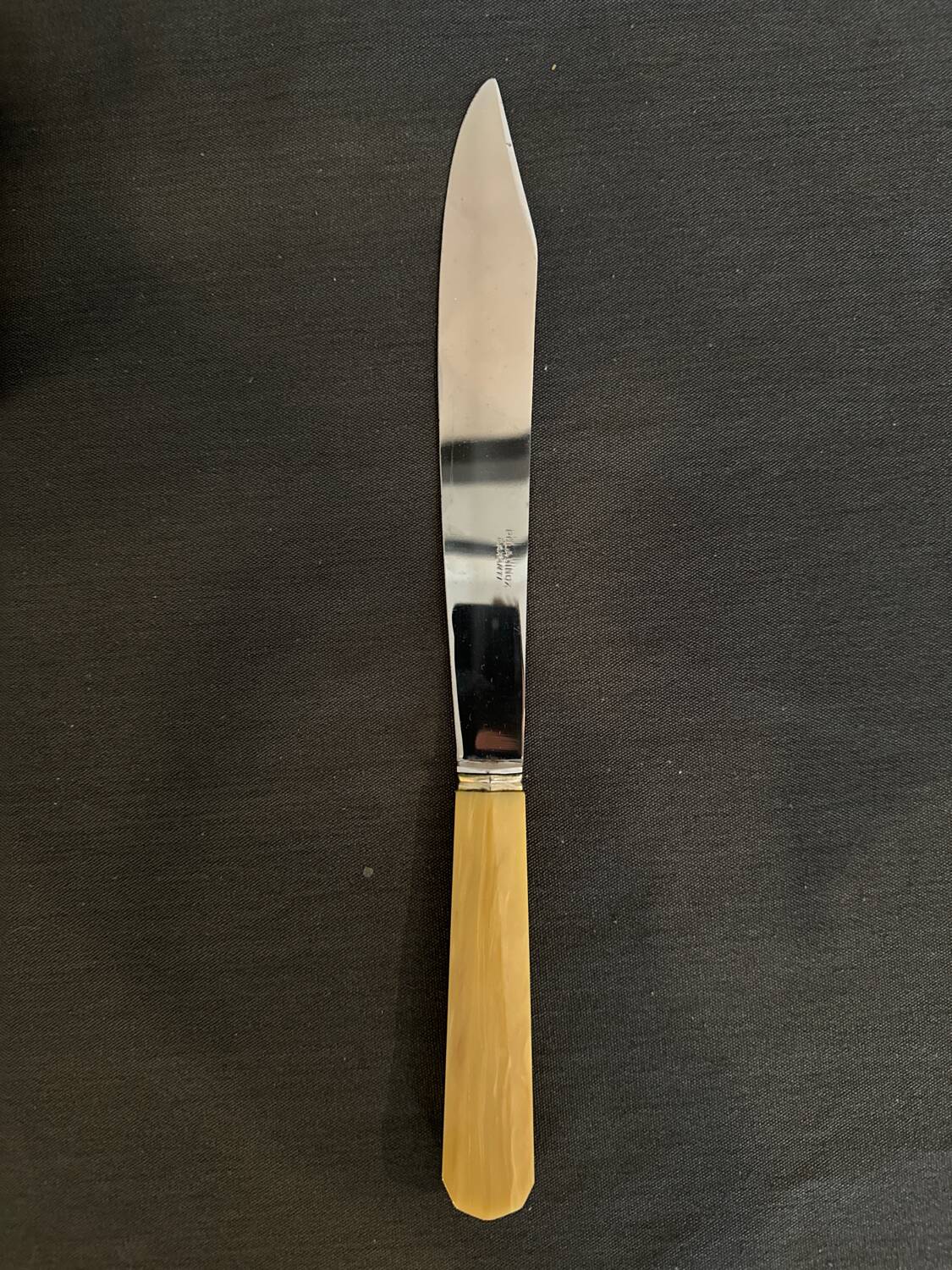 Leg of lamb knife and fork set in stainless steel