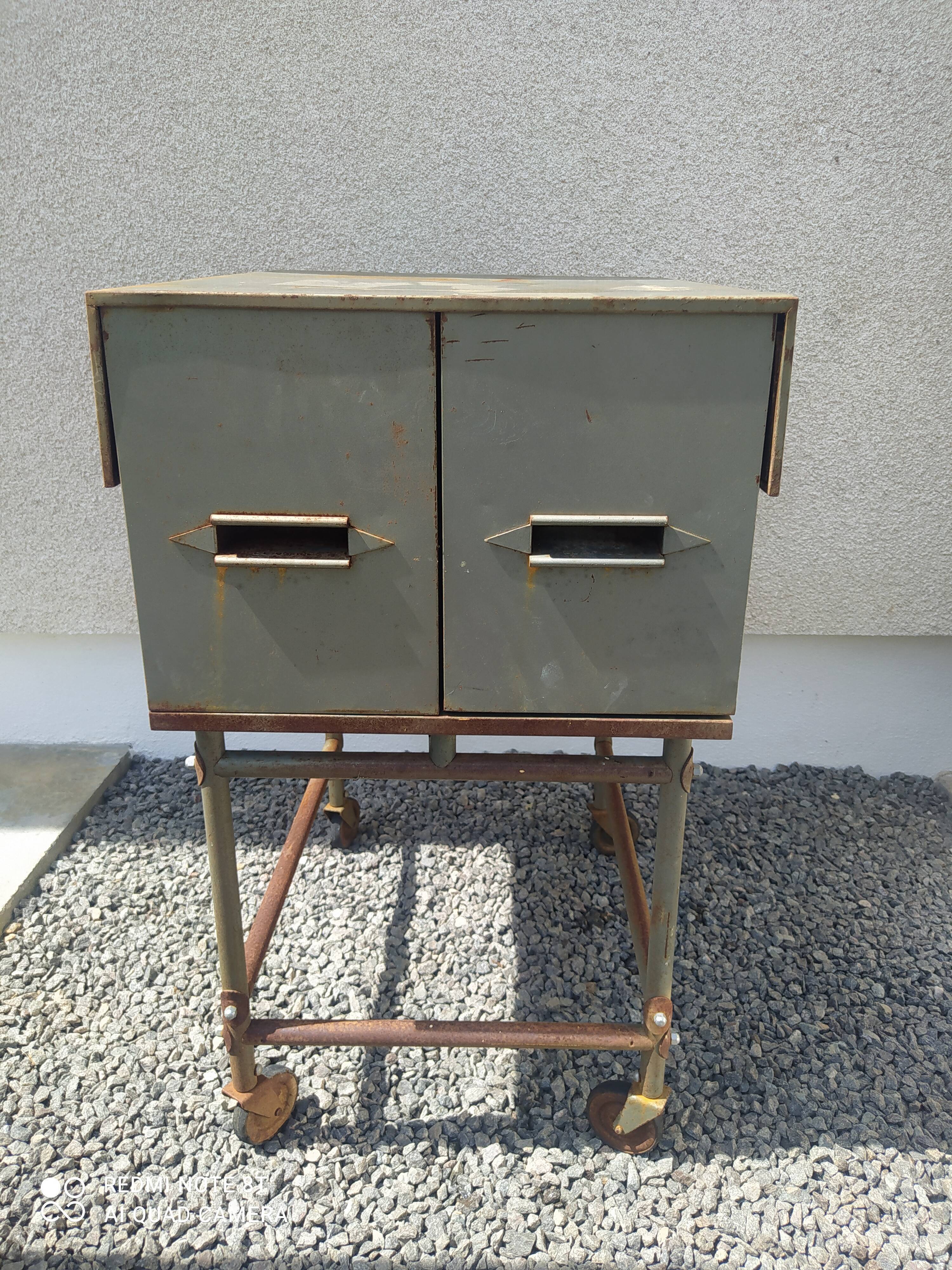 Vintage industrial filing cabinet/drawer unit