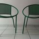 Pair of chairs half moon garden 80s Italian design