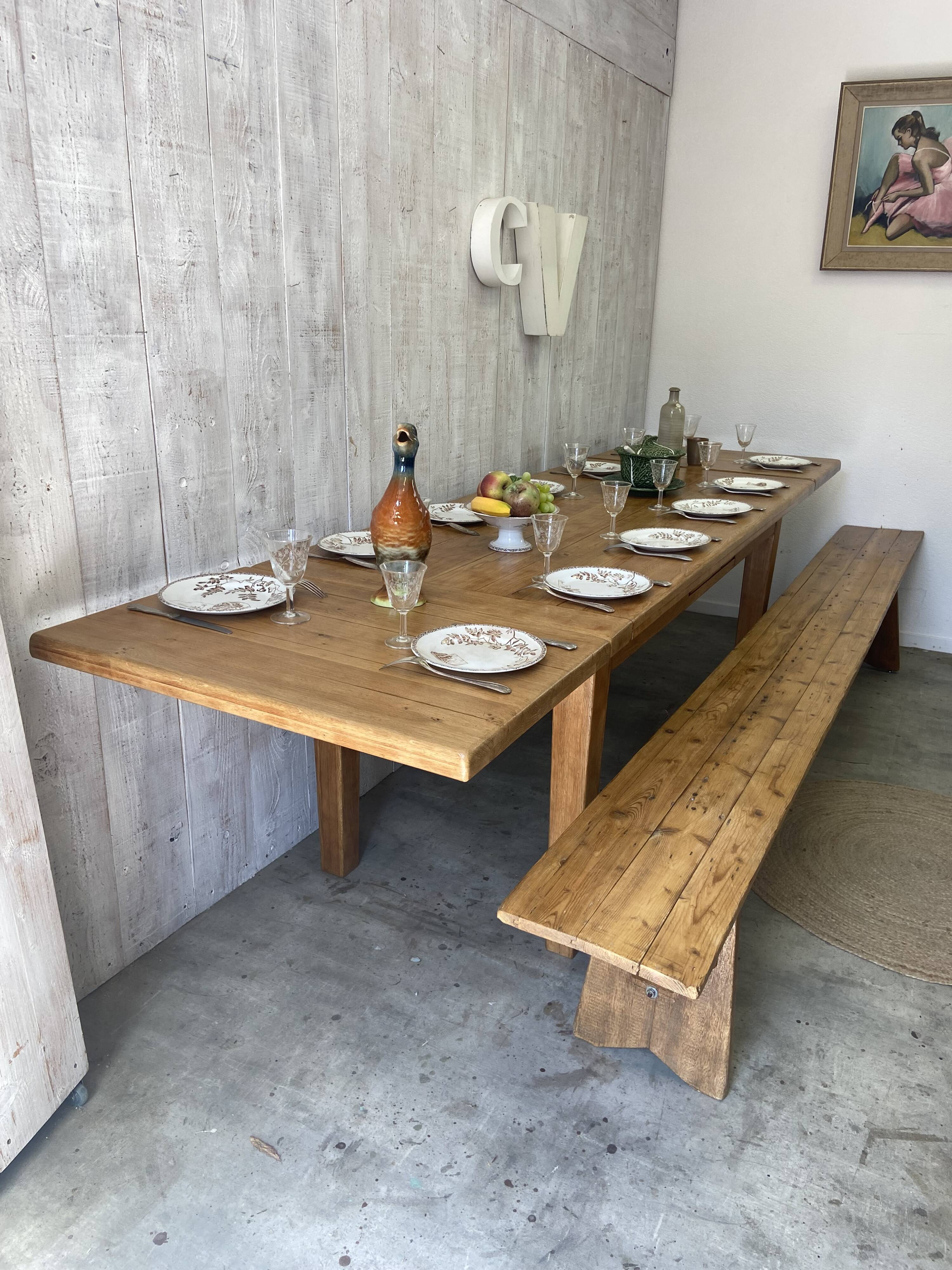 Table de ferme 180/280x80cm