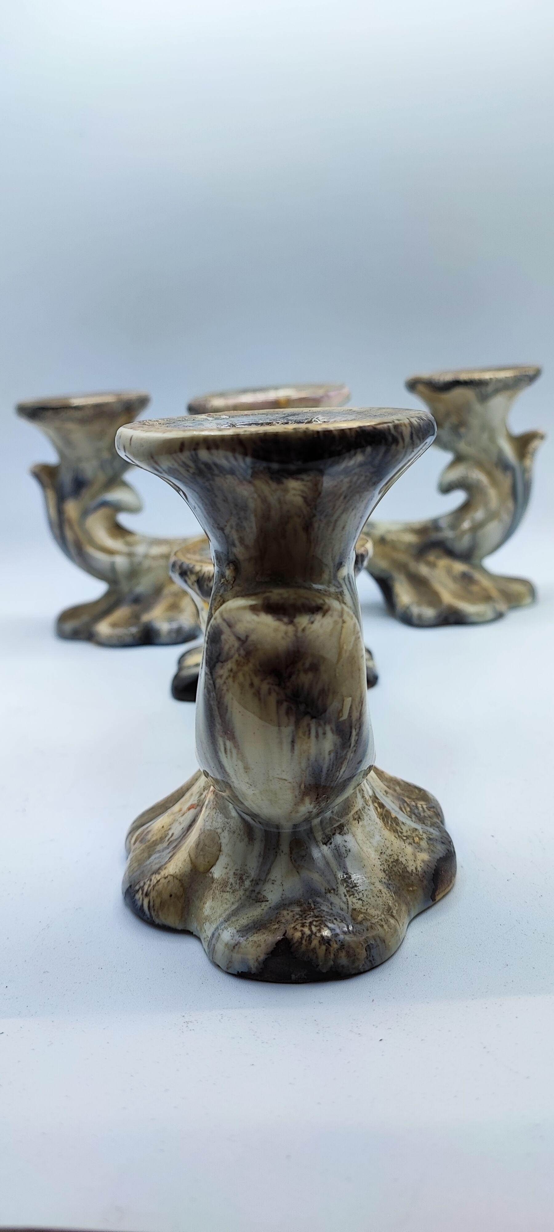 Pair of U Keramik candlesticks