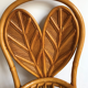 Chaise rotin dossier à forme de feuille