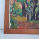 Oil on canvas scene of trees from the 1950s.