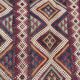Tapis kilim rouge traditionnel artisanal 138 x 244
