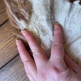 Small sheepskin, raw, brown and beige, authentic