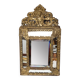 Antique French mirror in repoussé brass with a 19th-century pediment (60*34 cm)