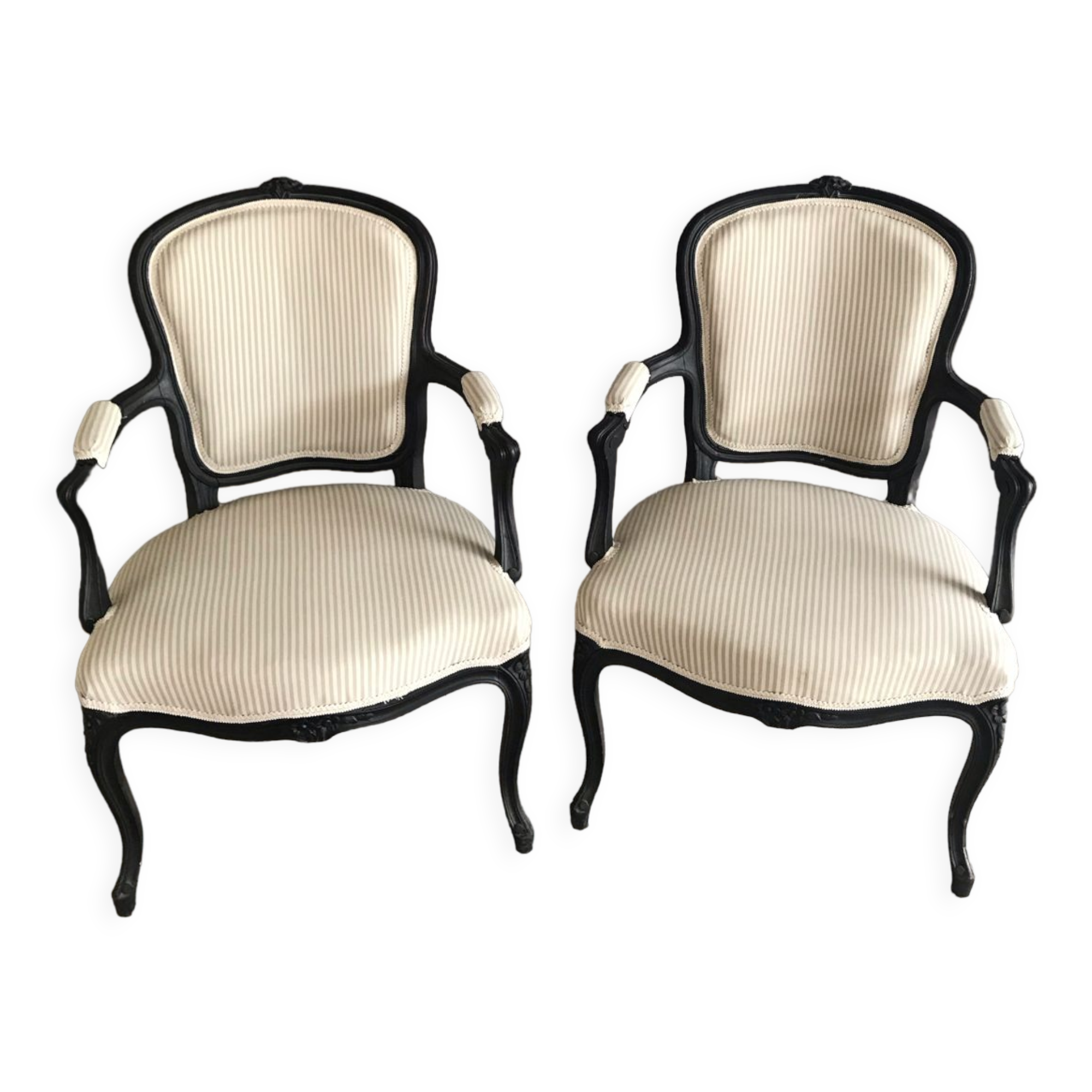 Pair of convertibles striped fabric