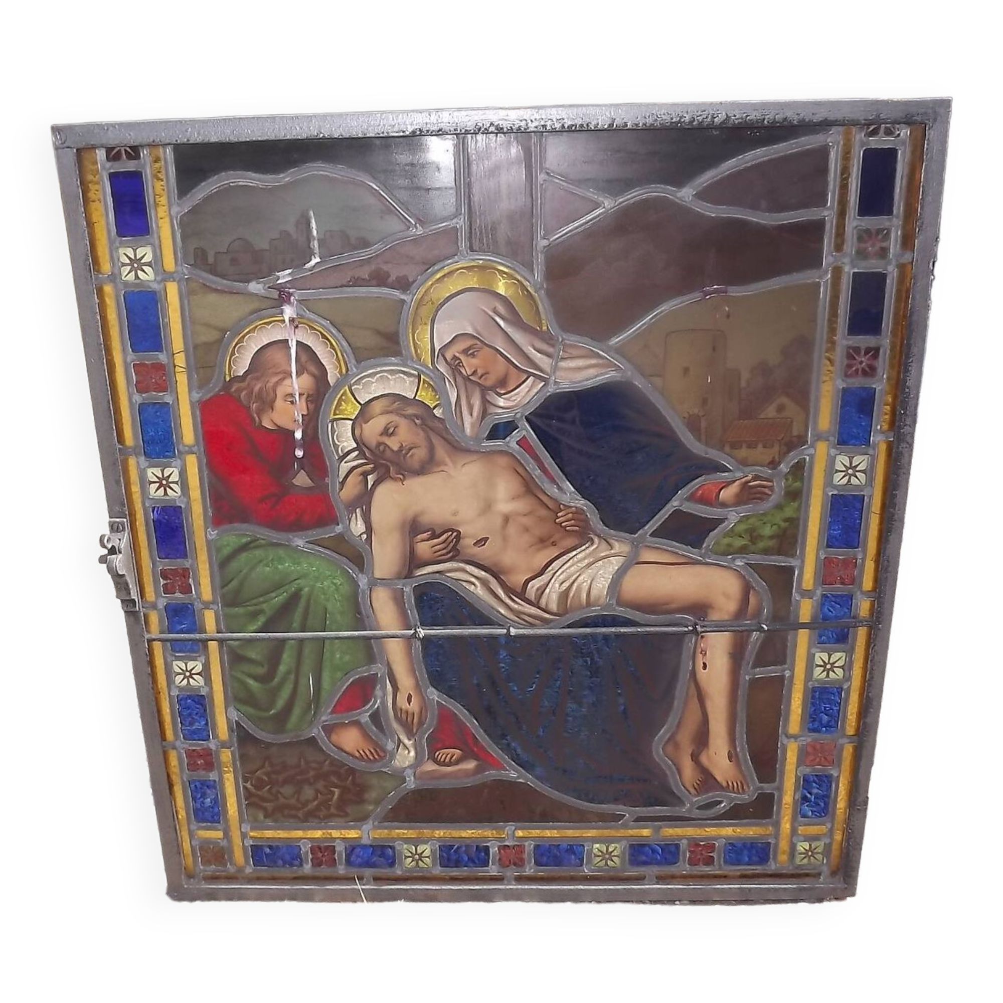 19th century stained glass window “Jesus”