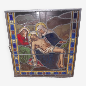 19th century stained glass window “Jesus”