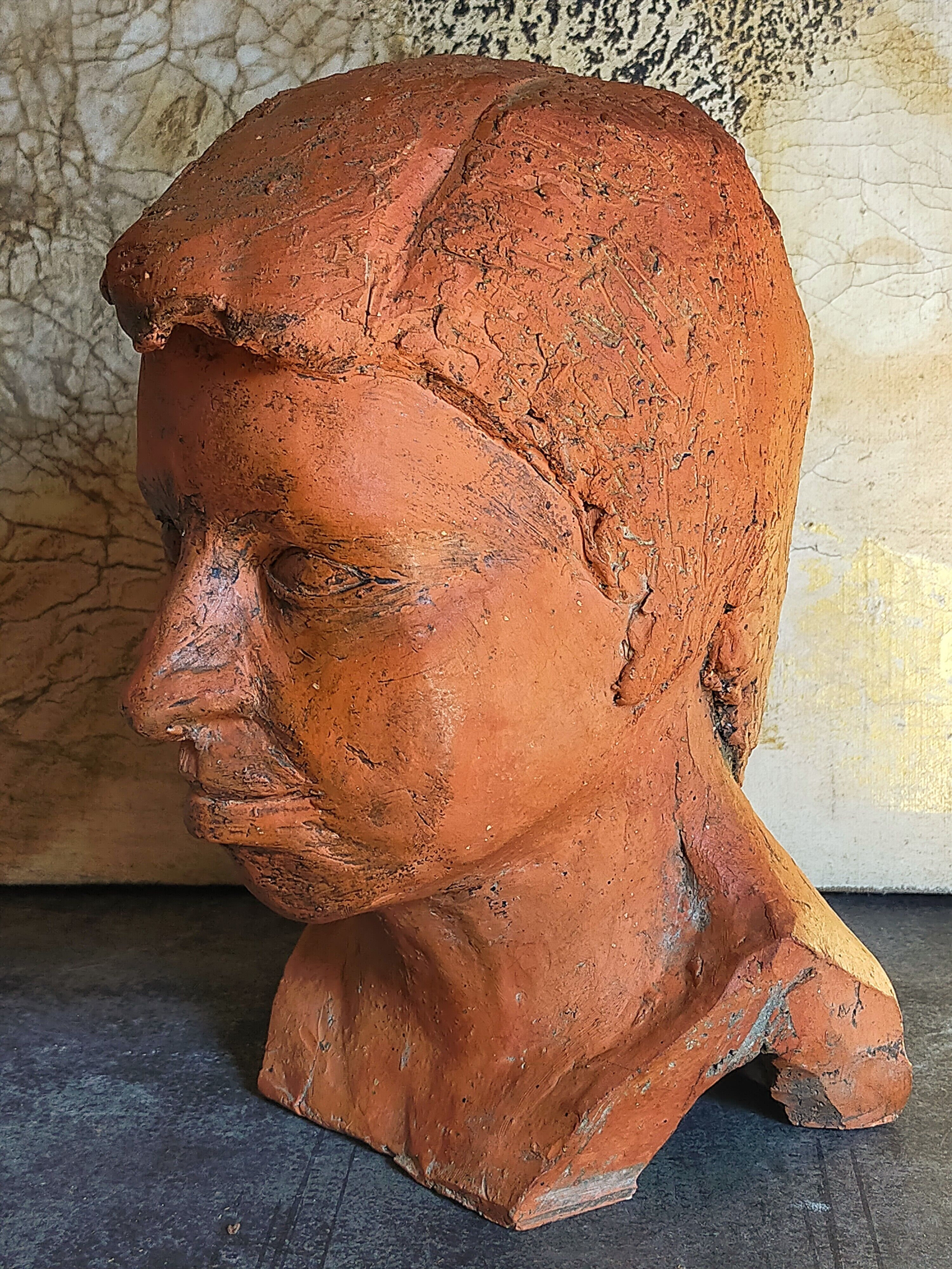 Young man's head original artist modeling