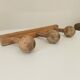 Old folk art wall coat rack