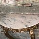 Louis XV style console in carved wood with marble top