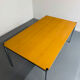 Large table design USM Haller wooden top and chrome structure