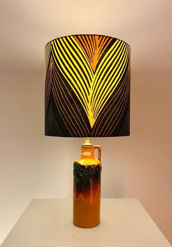 Wireless vase lamp upcycled from a handle vase by Kreutz Ceramics.