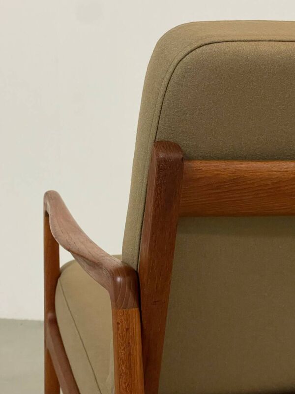 Fauteuils danois en teck par Ole Wanscher années 1960 MidCentury