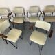 6 chaises industrielles en acier de style Mid-Century avec accoudoirs en bois de Marko