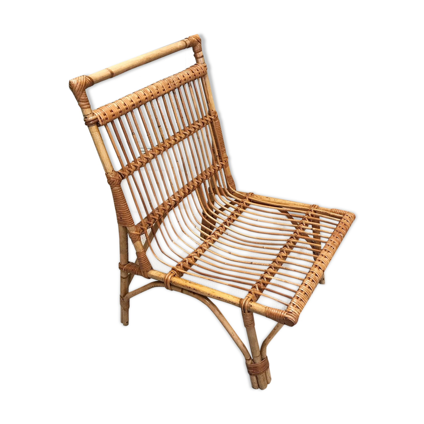 Vintage rattan armchair