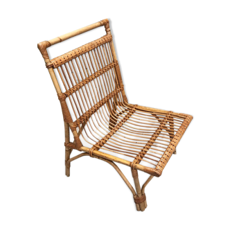 Fauteuil vintage en rotin