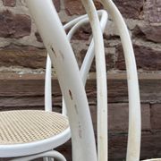 2 chaises bistrot shabby chic bois courbé vintage
