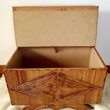 Rattan marquetry chest