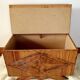 Rattan marquetry chest
