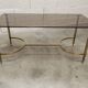 Gold brass coffee table with smoked glass 1970