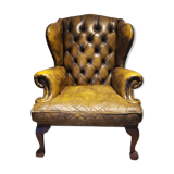 Chesterfield eared armchair with armrests