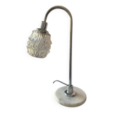 Vintage 70s chrome and marble lamp