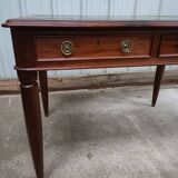 Vintage mahogany desk and leather top