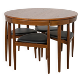 Mid-Century Teak Dining Table and Chairs Set by Hans Olsen for Frem Røjle, Denmark, 1950s, Set of 5