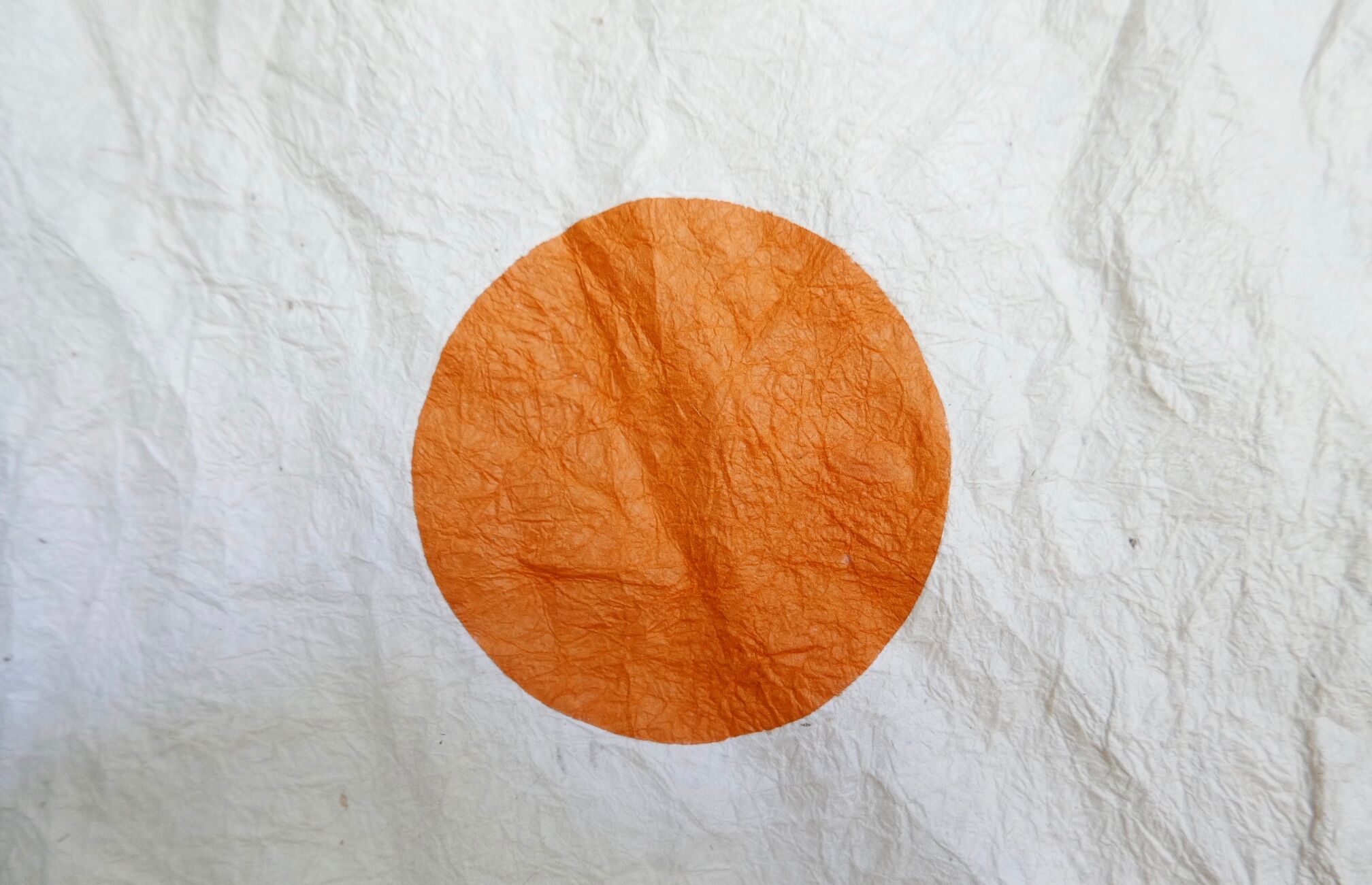Lamp square rice paper, orange round, 70 years