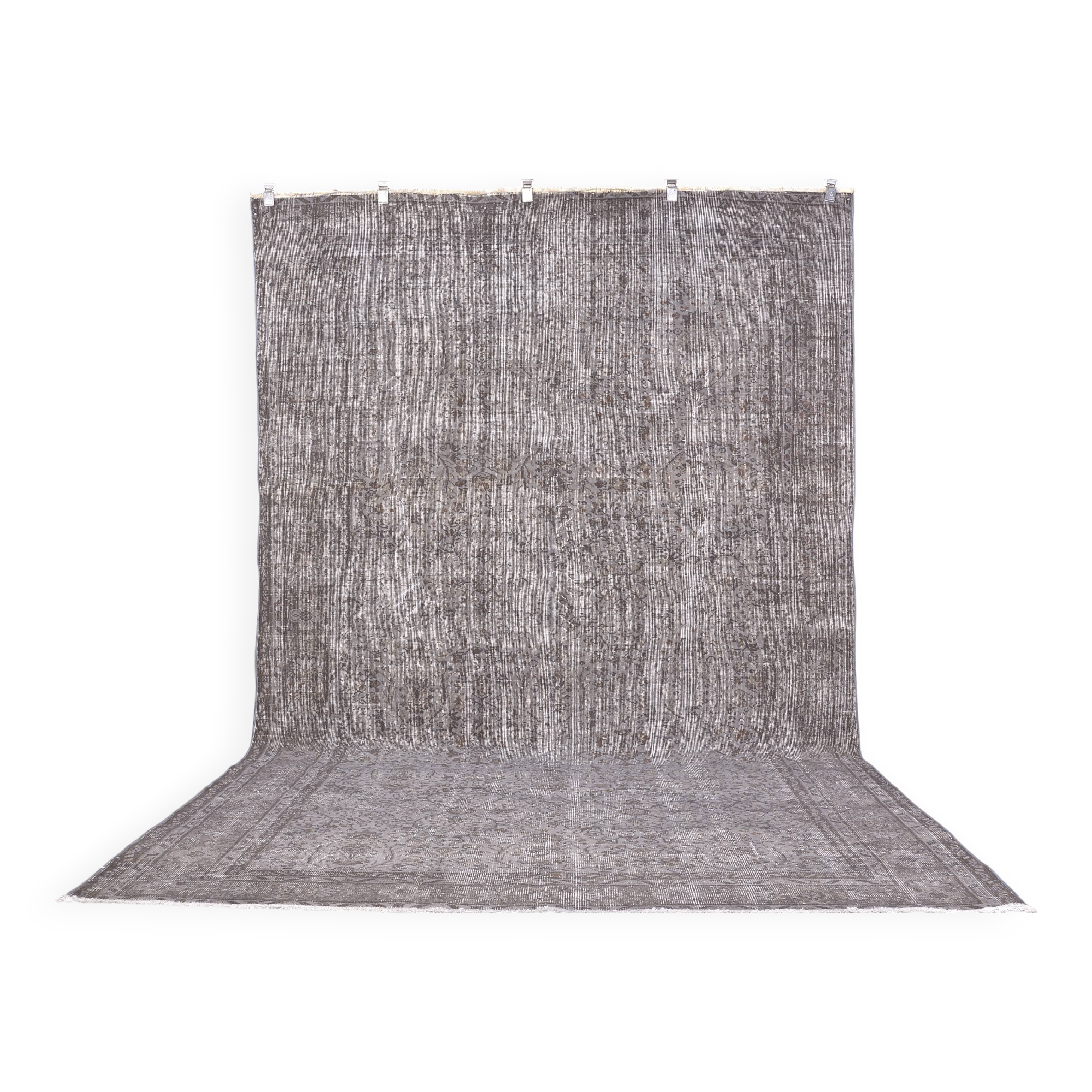 Gray Turkish Floral Carpet sku 1990