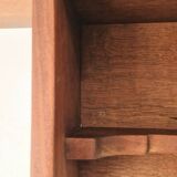 1950s mahogany wood wall shelf