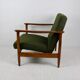 GFM-142 chair in olive boucle, attributed to Edmund Homa, 1970s