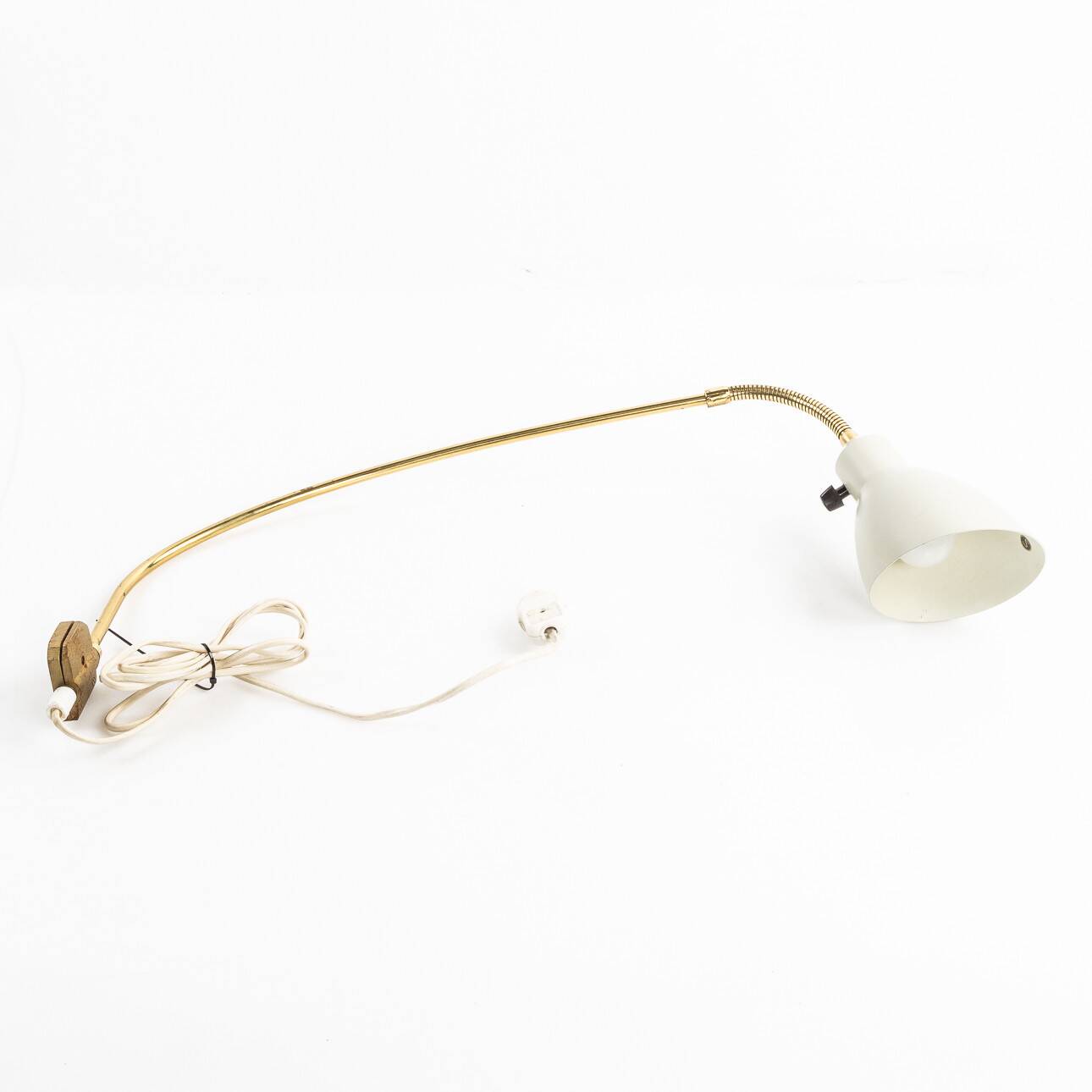 articulated brass wall light - Sweden 1960s