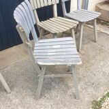 Lot de 4 chaises de jardin vintage
