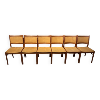 Lot de 6 chaises en bois