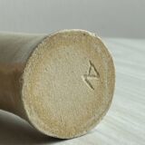 Handmade cylindrical vase in raw stoneware,