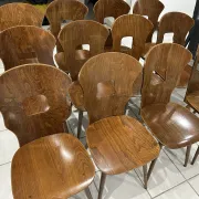 Set of 12 Baumann bistro chairs model Gentiane vintage 1970