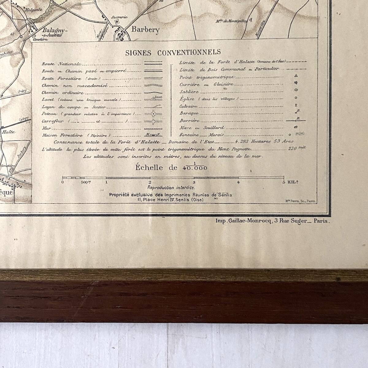 Maps of the Halatte Forest and its surroundings. 1900