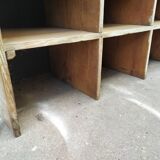 Wood-burning storage unit with an industrial locker