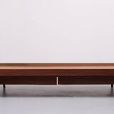 Magnifique méridienne en teck de style minimaliste, années 1950, Hollande