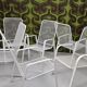 Lot of 6 vintage EMU 70" terrace armchairs.